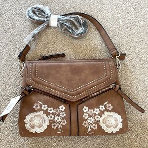 Francesca’s Leanna Brown floral bag